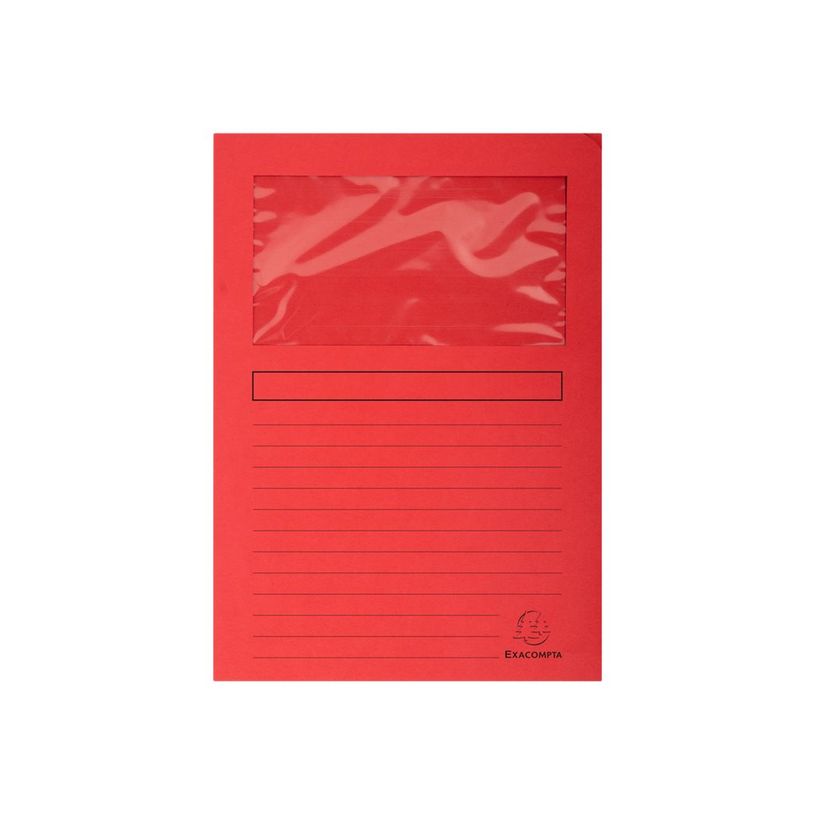 3130630504504-Exacompta Super 160 - 10 Chemises à fenêtre - 160 gr - couleurs assorties-P_79418266_2-1