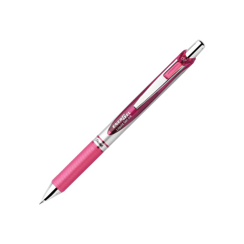 Stylo Roller Gel Pentel Sterling 0,7 Mm - Corps Métal Crème, Capuchon, Rechargeable - Écriture Fluide Et Précise