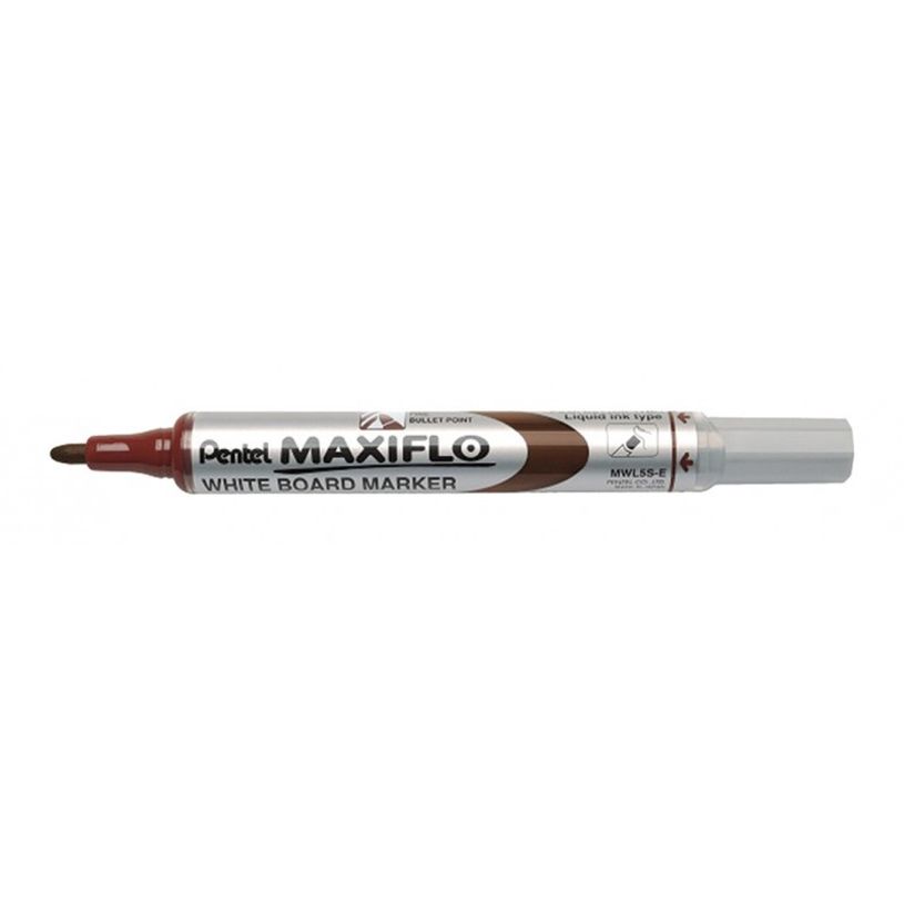 3474377910755-PENTEL MAXIFLO - Marqueur effaçable - pointe ogive - marron-P_79418436_1-0