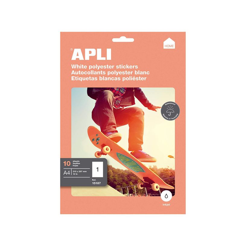 8410782151876-Apli Home - 10 Étiquettes adhésives polyester blanches - A4 (210 x 297 mm) - coins droits-P_79418542_2-0