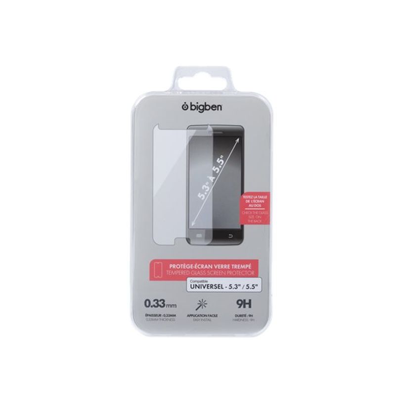 3571211345633-BigBen - protection d'écran universel - verre trempé pour smartphones de 5.3 à 5.5 pouce-P_79418615_1-1