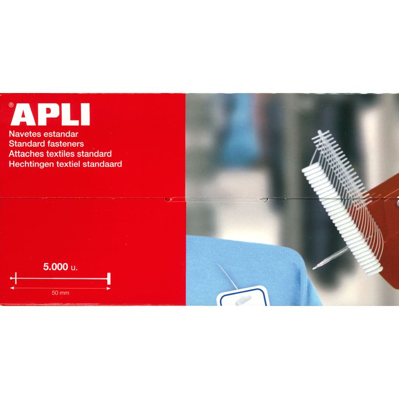 3270241541120-Attaches textiles 50 mm – Boîte de 5000 pour étiquetage rapide, précis et sans abîmer les textile--0