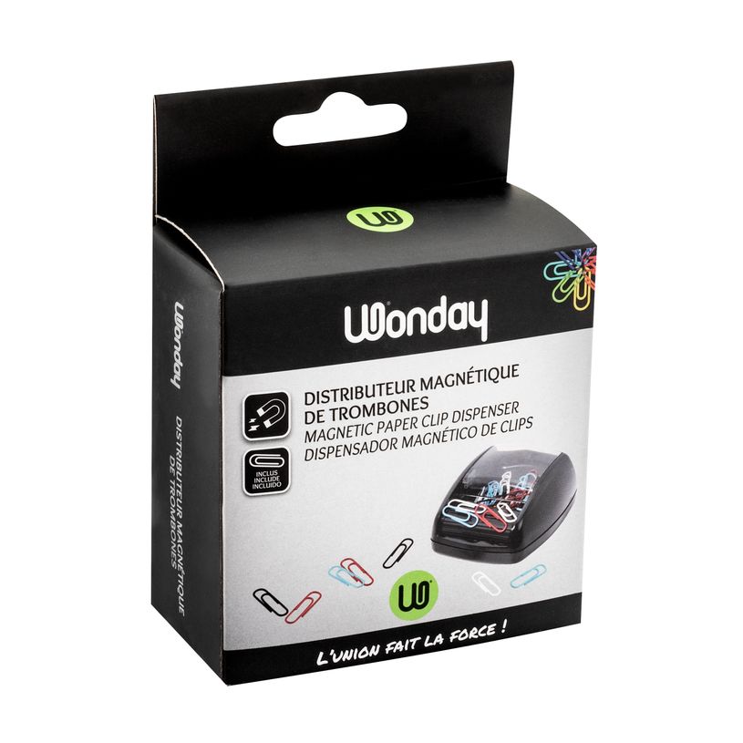 3701254705464-Wonday - Distributeur magnétique de trombones - noir-P_79418769_1-0