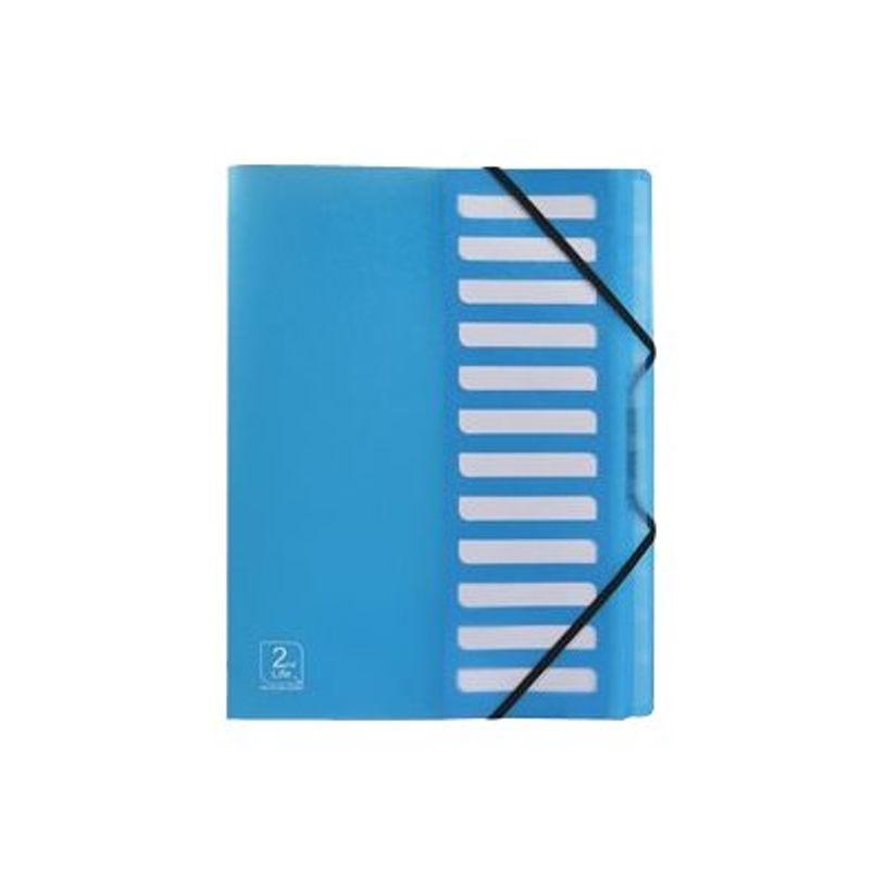 3045050287121-Oxford 2nd Life - Trieur polypro 12 positions - bleu-P_79419051_1-0