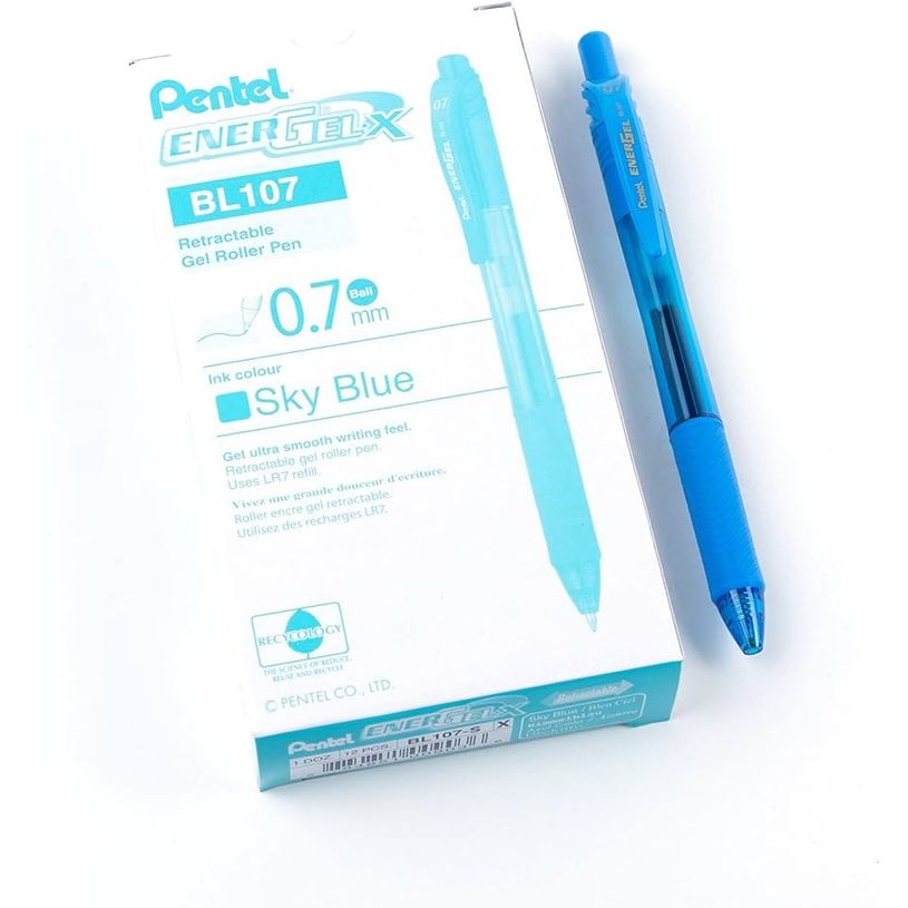 0884851009029-Pentel Energel X - Roller - 0,7 mm - bleu ciel--1