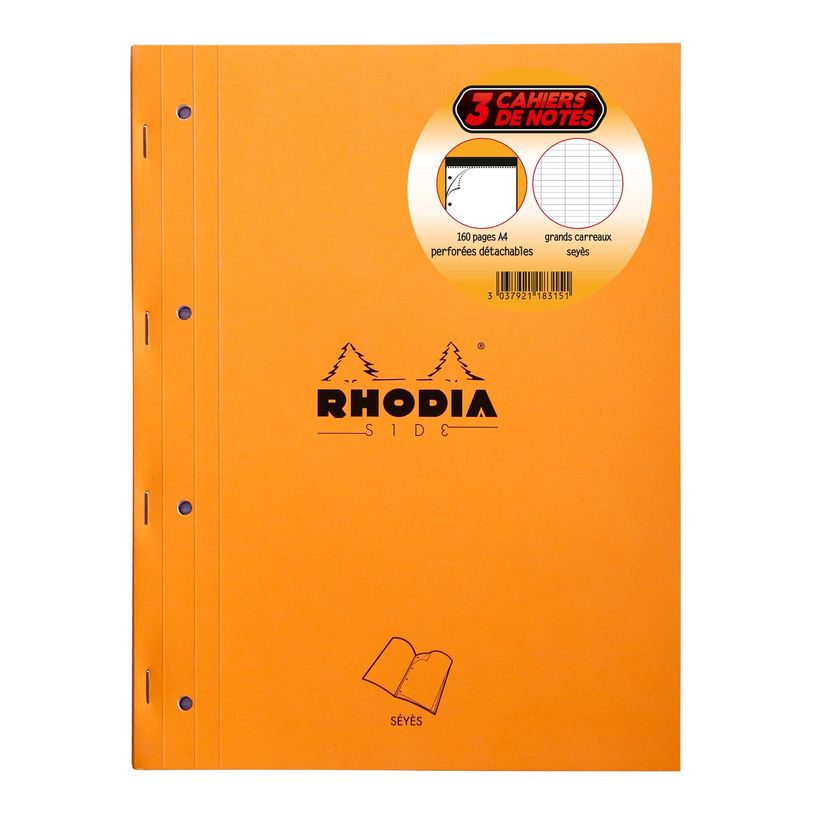 3037921183151-Rhodia - Pack de 3 Blocs notes - A4+ - 160 pages - grands carreaux - perforées-P_79419158_1-0