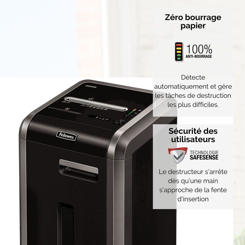 0043859642724-Fellowes Powershred 225Mi - destructeur de documents coupe croisée microparticules - 16 fe-P_79419177_5-4