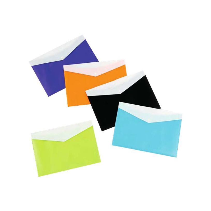 3135250174977-Viquel - Enveloppe plate polypro - double poche - A4 - disponible dans différentes couleur-P_79419265_1-0