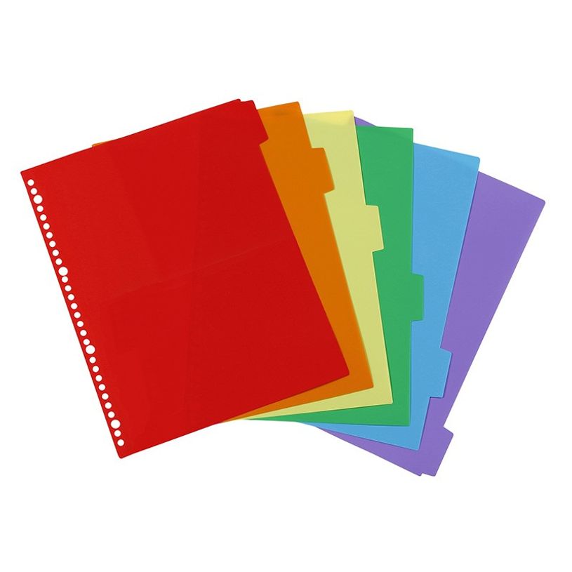 3135251535876-Viquel - Intercalaire 6 positions - A4 Maxi - polypropylène coloré-P_79419272_3-2