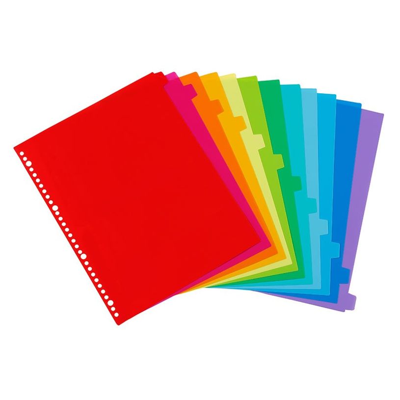 3135251537870-Viquel - Intercalaire 12 positions - A4 Maxi - polypropylène coloré-P_79419273_3-2