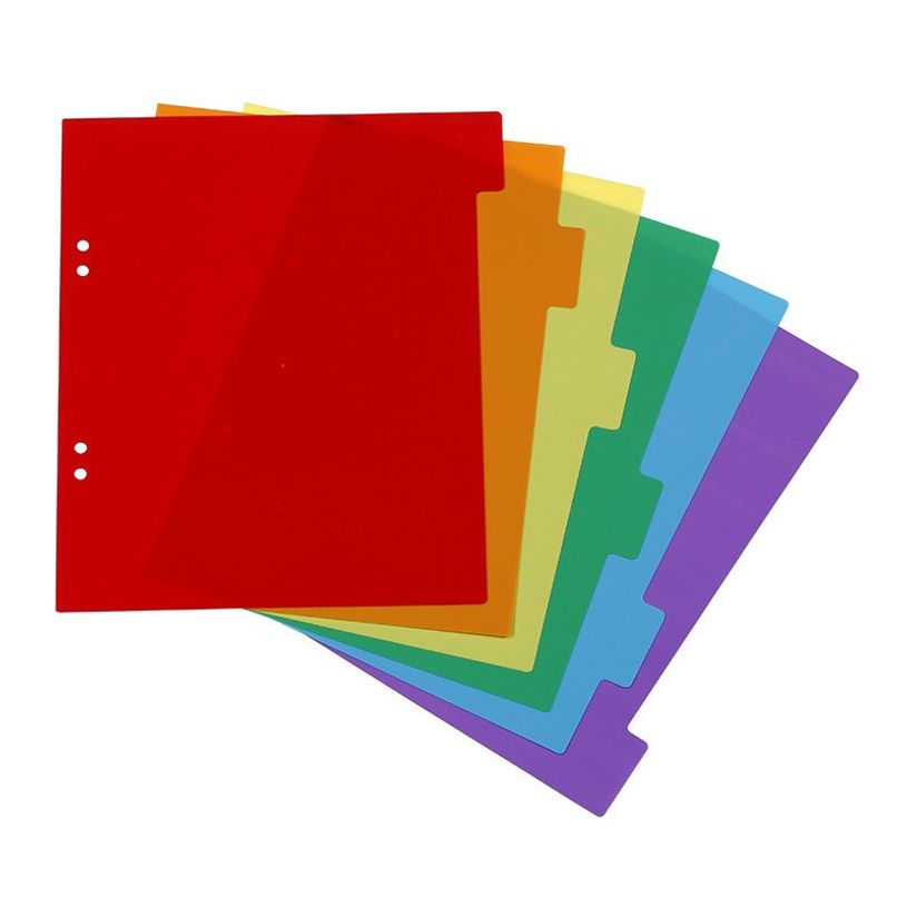 3135251840871-Viquel - Intercalaires 6 positions - 17 x 22 cm - polypropylène coloré-P_79419275_3-2