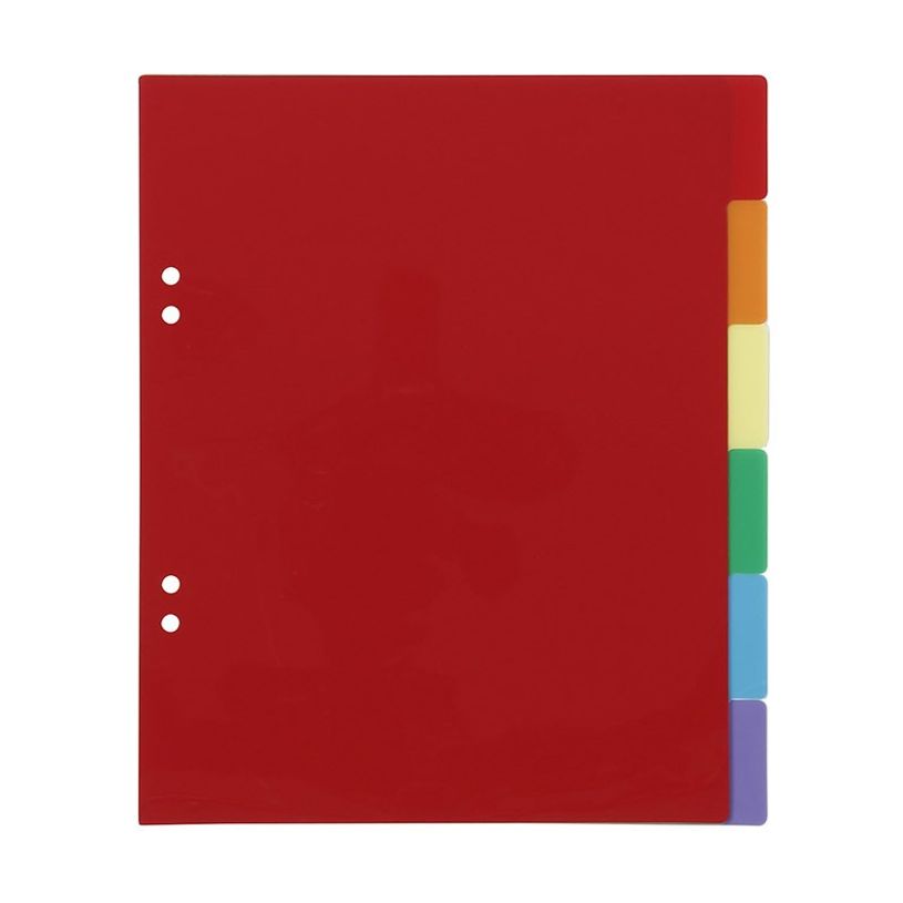 3135251840871-Viquel - Intercalaires 6 positions - 17 x 22 cm - polypropylène coloré-P_79419275_4-3