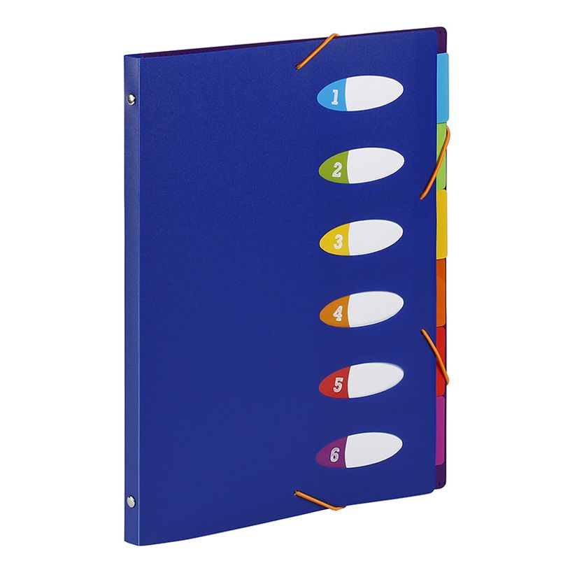 3135254957316-Viquel Happy Fluo - Trieur 6 positions avec bloc papier-P_79419277_1-0