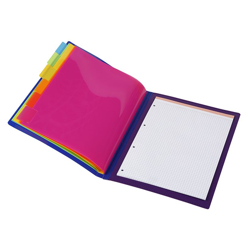 3135254957316-Viquel Happy Fluo - Trieur 6 positions avec bloc papier-P_79419277_2-1