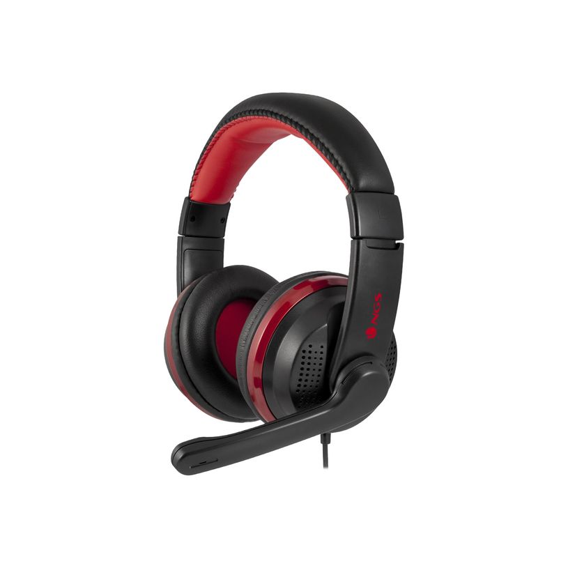 8435430605839-NGS VOX 700 - Casque filaire avec micro - connexion USB - noir et rouge-P_79419282_1-0