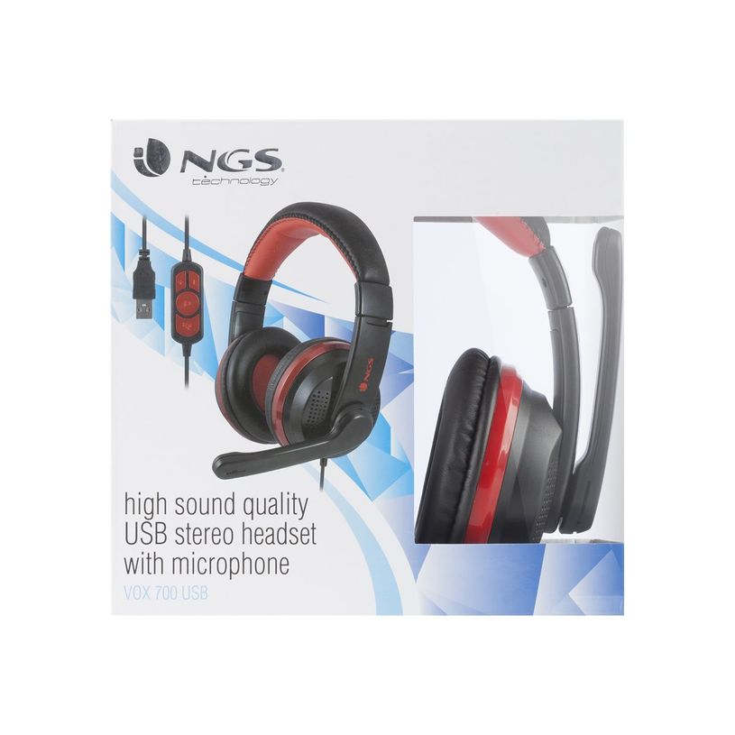 8435430605839-NGS VOX 700 - Casque filaire avec micro - connexion USB - noir et rouge-P_79419282_5-4
