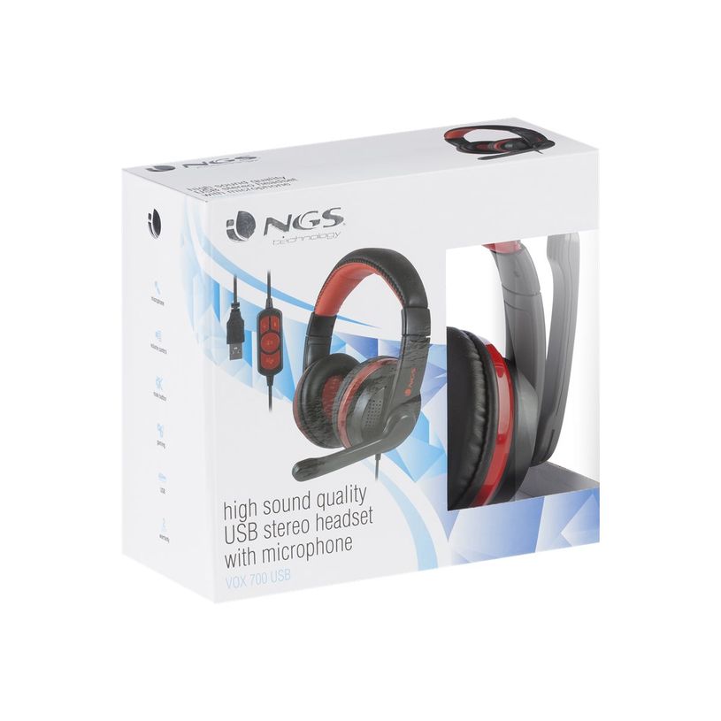8435430605839-NGS VOX 700 - Casque filaire avec micro - connexion USB - noir et rouge-P_79419282_6-5