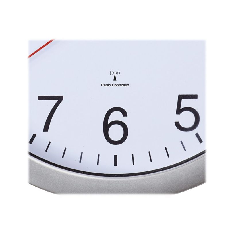 4002390065641-MaulRun - Horloge - mécanisme radio pilotée - 25 cm - blanc argenté-P_79419603_5-4
