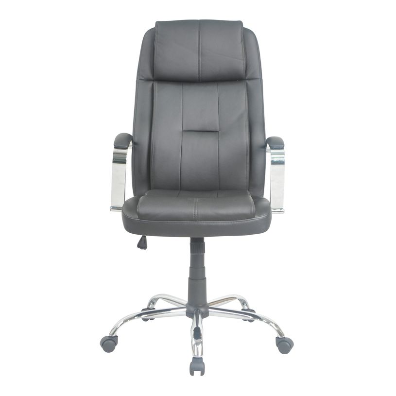 0000794196118-Fauteuil de bureau CHROMO - accoudoirs fixes - appui-tête intégré - noir-P_79419611_4-2