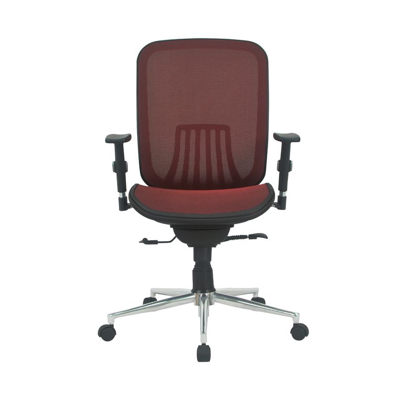 3397704813010-Fauteuil de bureau AXIOME - accoudoirs réglables - Noir et rouge-P_79419624_3-2