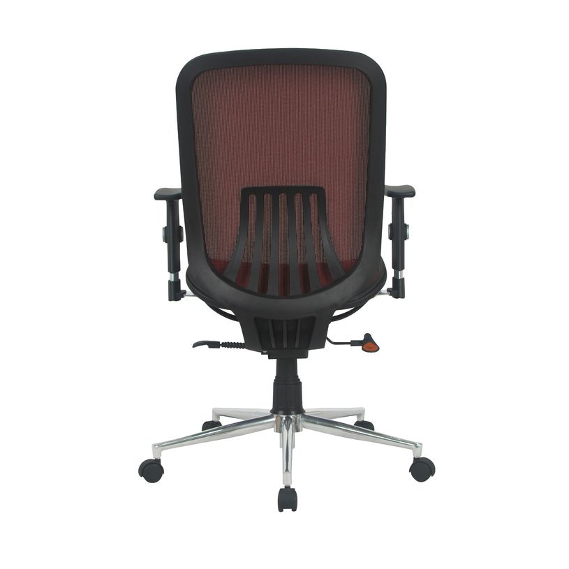 3397704813010-Fauteuil de bureau AXIOME - accoudoirs réglables - Noir et rouge-P_79419624_5-4