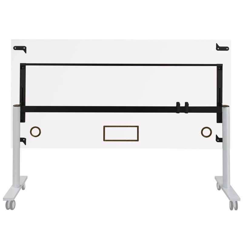 3483600757791-Table de réunion mobile et rabattable YES ! - 140 cm - Blanc-P_79419640_2-1