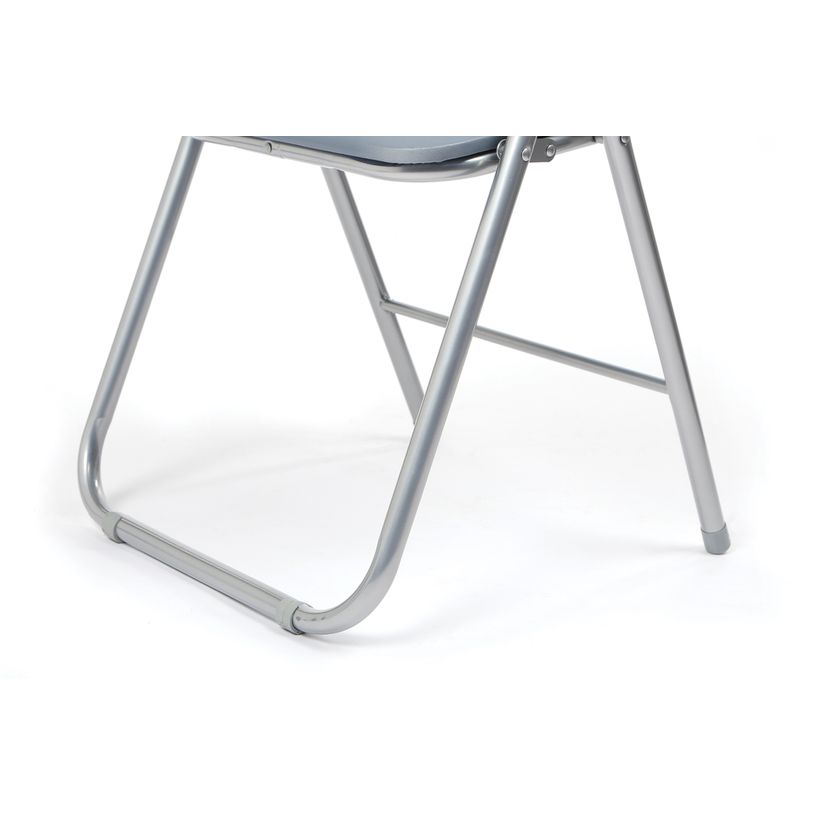 3760185028936-Chaise pliante JUNY - assise et dossier recouverts de PVC - Rouge-P_79419689_3-2