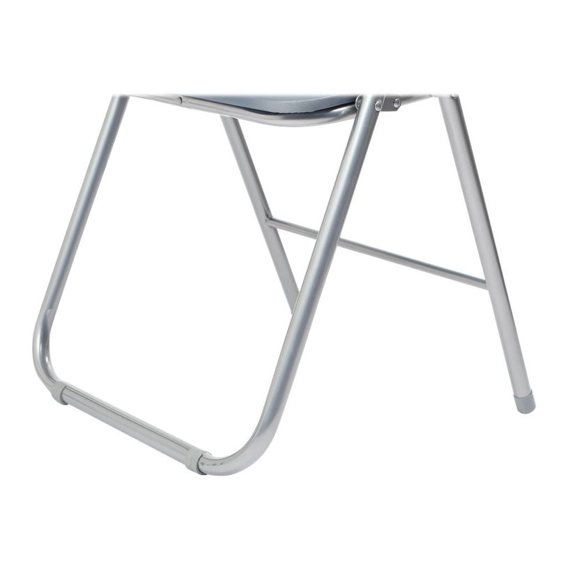 3760185028943-Chaise pliante JUNY - assise et dossier recouverts de PVC - Gris-P_79419690_5-4