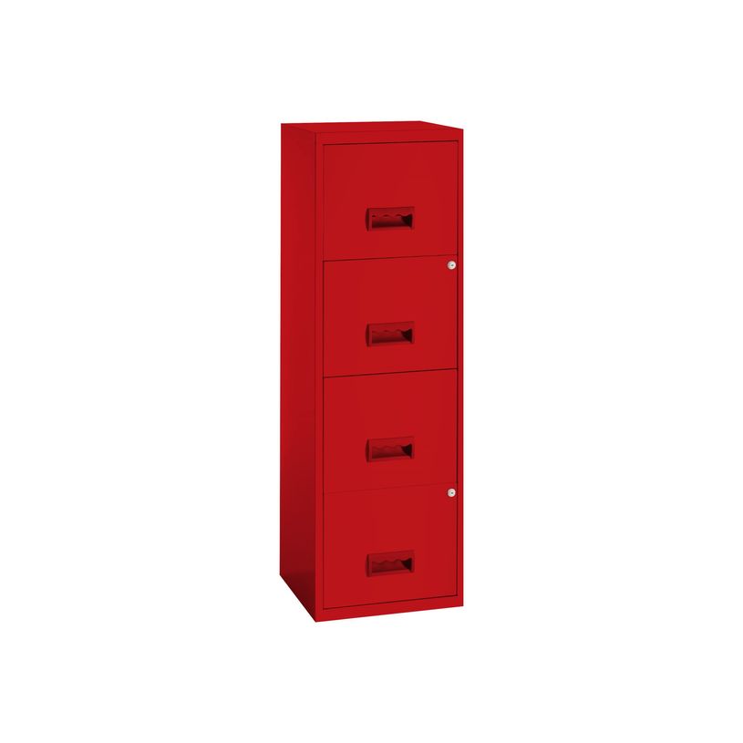 3219090953395-Classeur 4 tiroirs pour dossiers suspendus - 125,6 x 40 x 40 cm - rouge-P_79419715_1-0