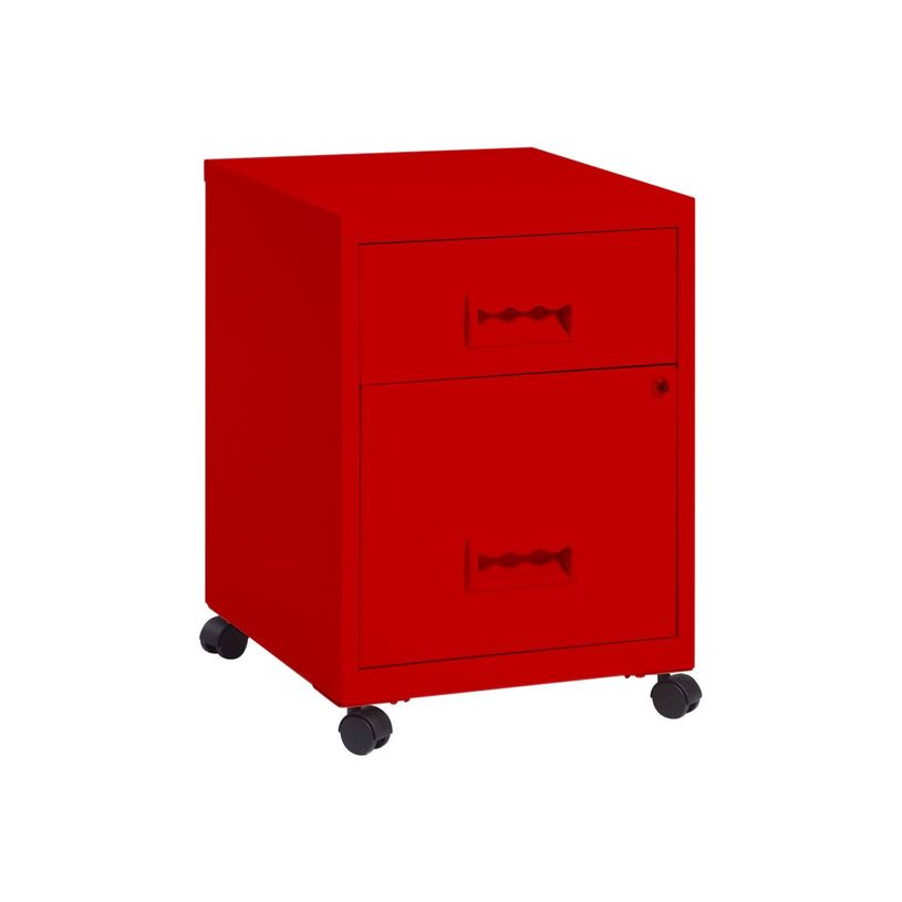 3219090954293-Caisson mobile - 2 tiroirs - rouge-P_79419717_1-0