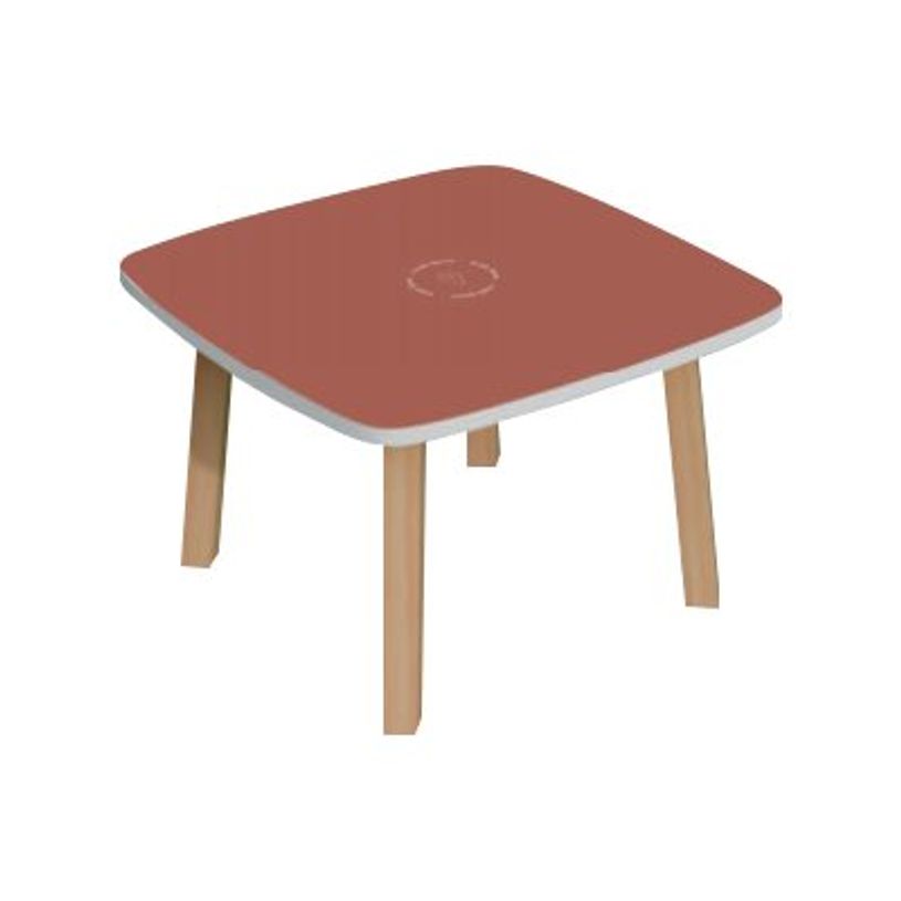 3660141221817-Table basse WOODY - L60 x H40 x P60 cm - plateau rouge-P_79419726_1-0