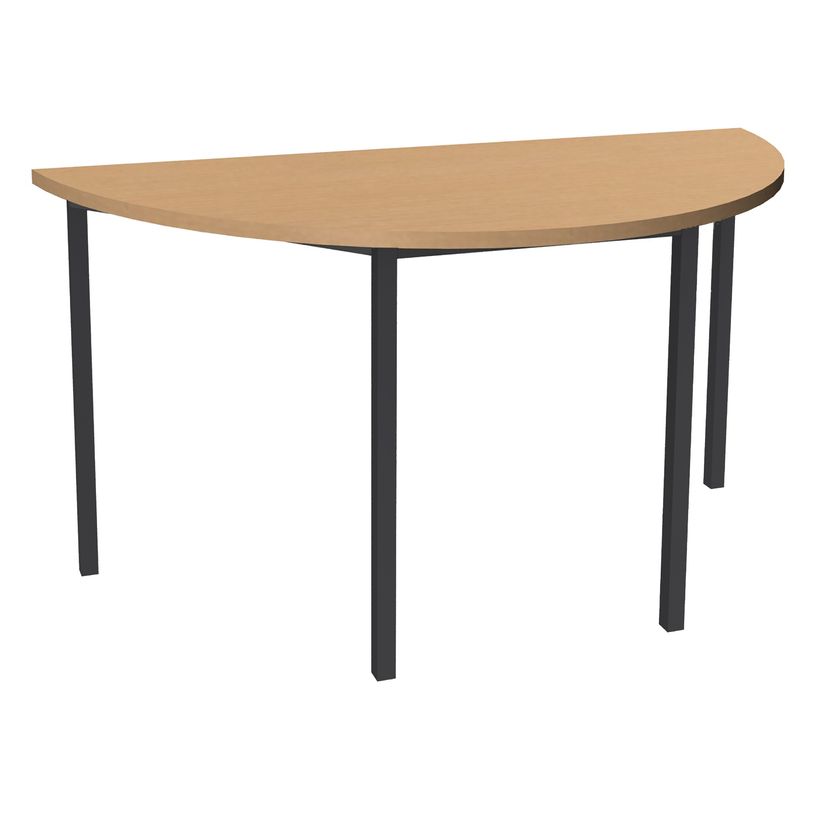 3253310129849-Table de réunion Demi-lune - 120 x 60 cm - Pieds carrés anthracite - imitation hêtre-P_79419825_1-0