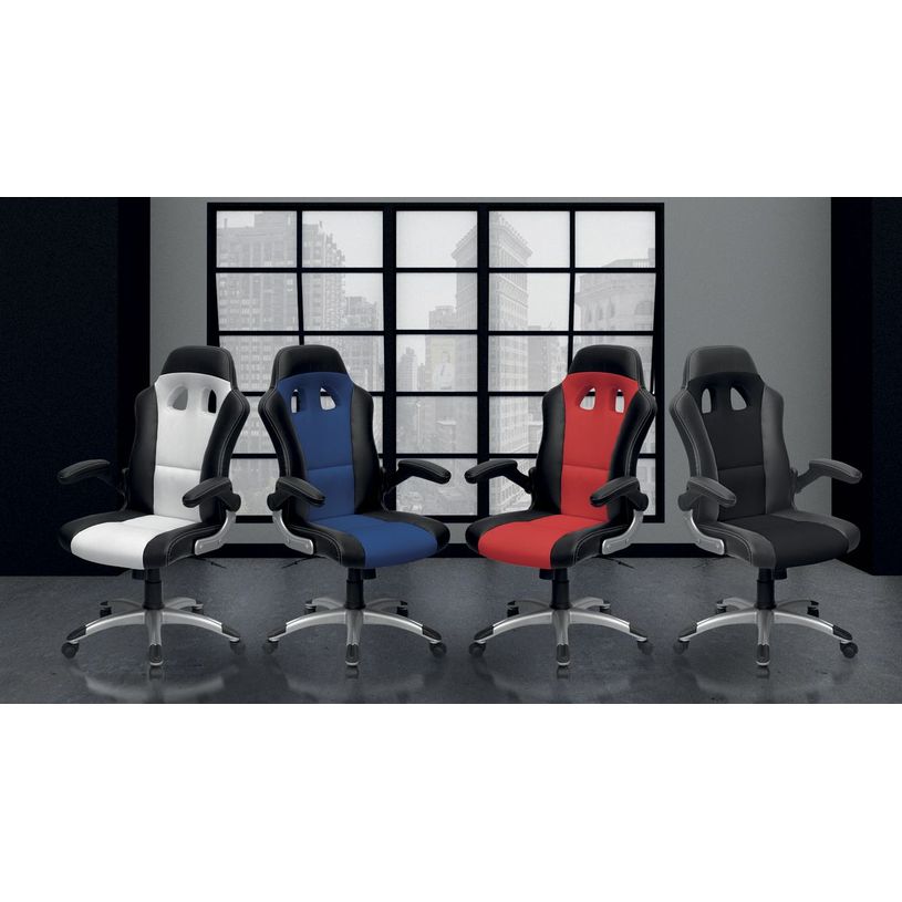 3700339879946-Fauteuil gamer RACER - accoudoirs rabattables - noir-P_79419892_3-2