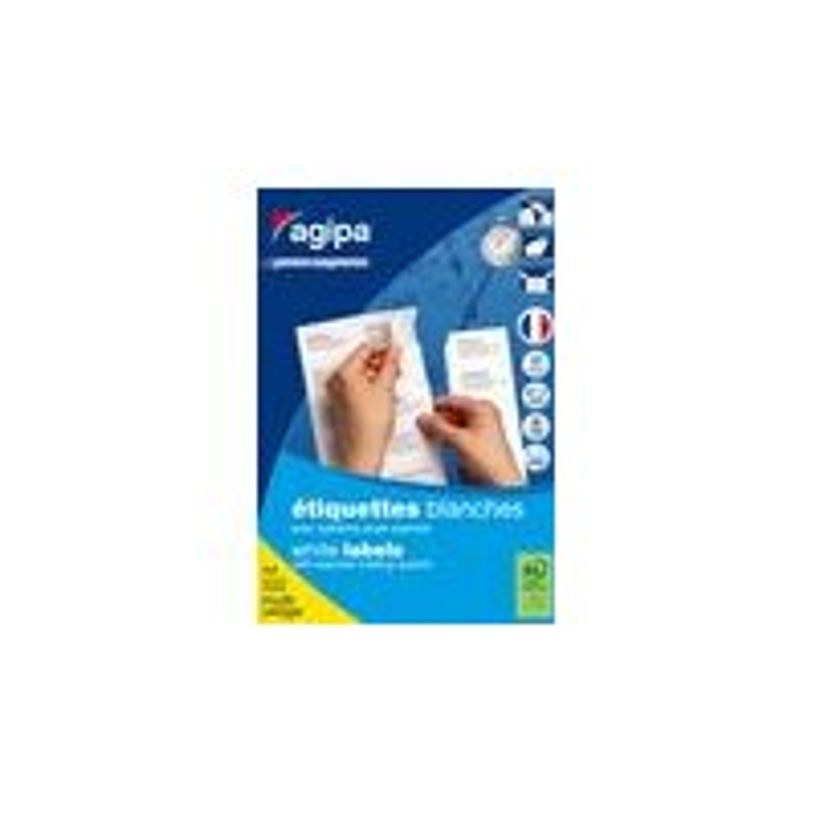 3270241010329-APLI-Agipa Etiquettes - Adhesivo permanente - blanco - 105 x 49.39 mm 1200 etiqueta(s) (100 h-P_79419948_1-4