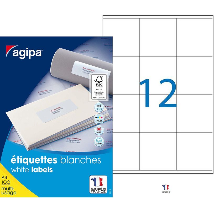 3270241021677-Apli Agipa - 1200 Étiquettes adhésives blanches multi-usages - 70 x 70 mm - coins droits -P_79419957_1-0
