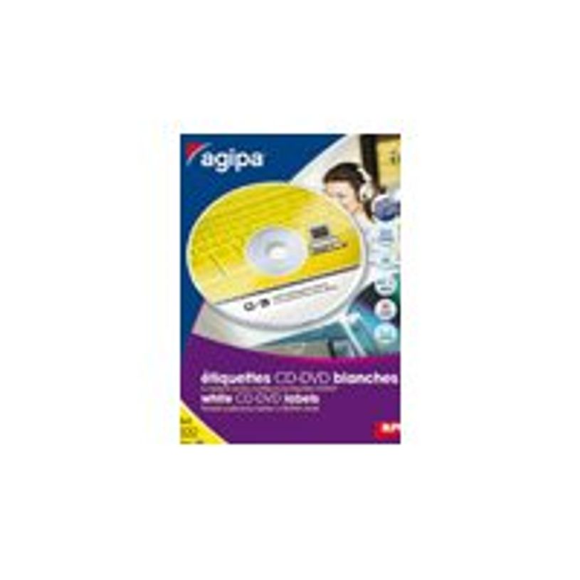 3270241198836-Apli Agipa - 200 Étiquettes adhésives CD/DVD blanches- Ø 114 mm - réf 119883-P_79419974_1-2