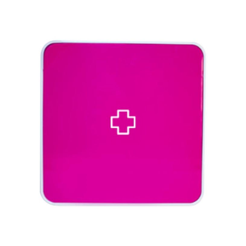 3660141947861-Armoire à pharmacie MultiBox - 32 x 32 x 7 cm - 4 étagères - rose-P_79420023_1-0