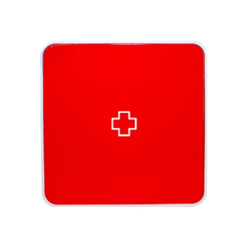 3660141947878-Armoire à pharmacie MultiBox - 32 x 32 x 7 cm - 4 étagères - rouge-P_79420024_1-0