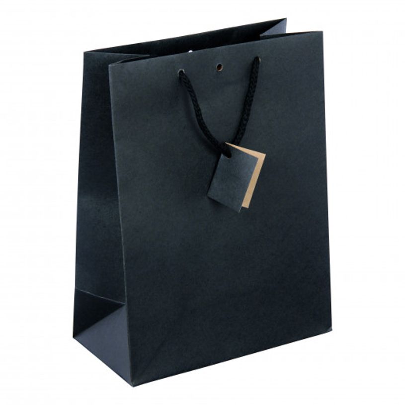 3700481665343-Logistipack - Sac cadeau kraft - poignées cordelières - 25 cm x 13 cm x 33 cm - noir-P_79420067_1-0