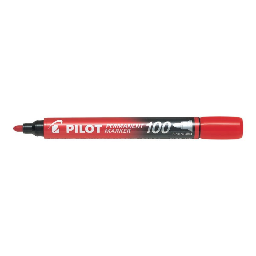 4902505511103-Pilot 100 - Marqueur permanent - pointe ogive - rouge-P_79420086_1-0