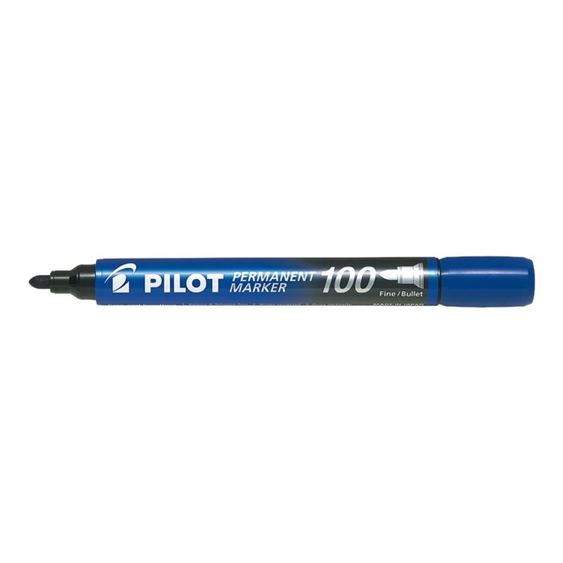 4902505511110-Pilot 100 - Marqueur permanent - pointe ogive - bleu-P_79420087_1-0