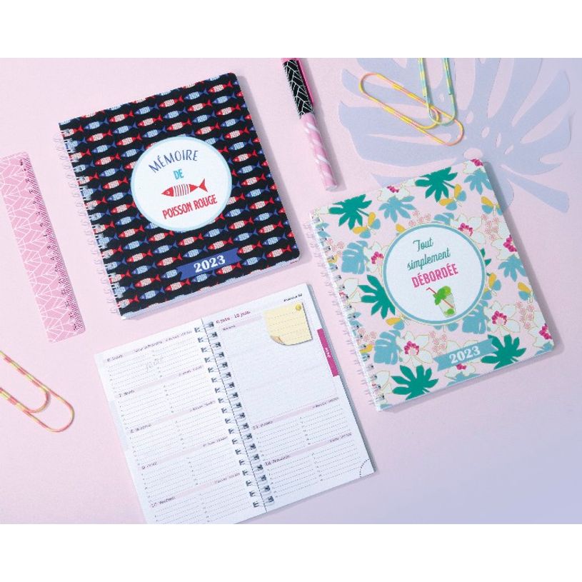 3660942058445-Agenda spiralé Dodo & Cath Lady 18W - 1 semaine sur 2 pages - 15 x 17 cm - différents mod-P_79420104_3-0