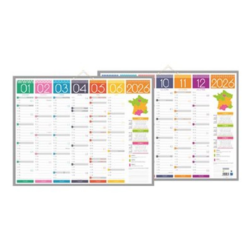3592930028959-Calendrier bancaire année civile BOUCHUT "Tendance" 43 x 55 cm Pefc 70 %-P_79420125_1-3