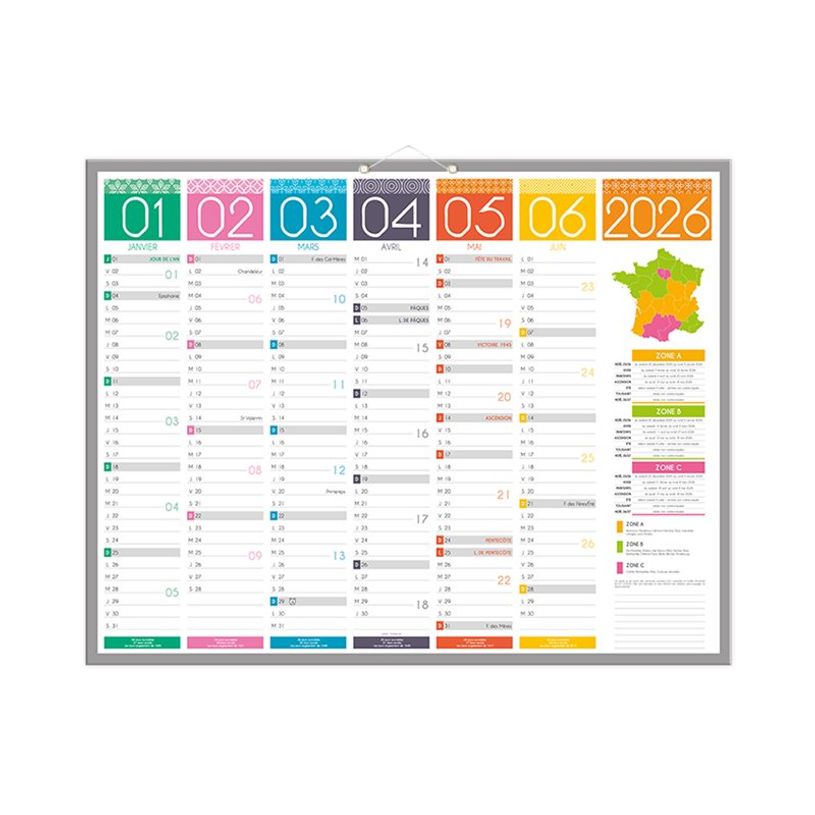 3592930028959-Calendrier bancaire année civile BOUCHUT "Tendance" 43 x 55 cm Pefc 70 %-P_79420125_2-2