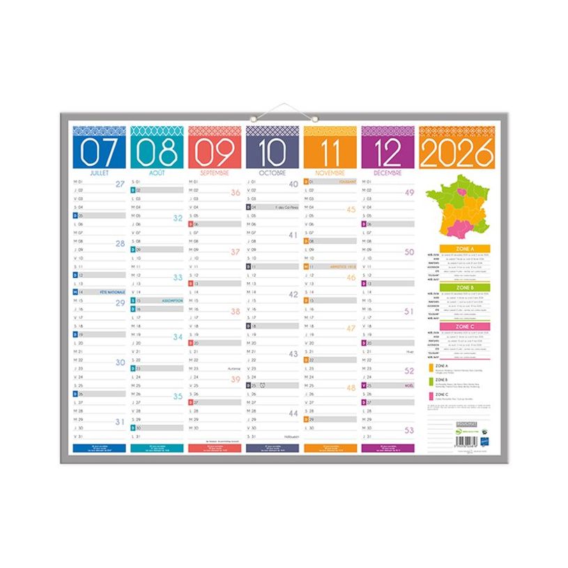3592930028959-Calendrier bancaire année civile BOUCHUT "Tendance" 43 x 55 cm Pefc 70 %-P_79420125_3-4