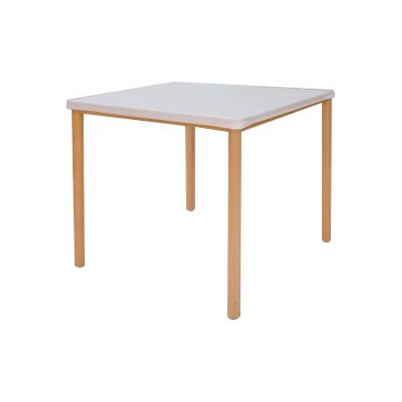 3700339877027-Table collectivité - plateau blanc - pied bois-P_79420817_1-0
