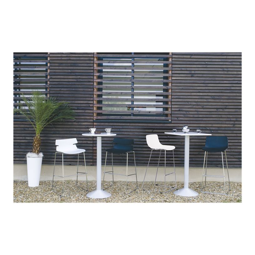 3700339880669-Mange debout - carrée - L60 x H110 x P60 cm - pied en fonte coloris alu - plateau blanc-P_79420823_3-2