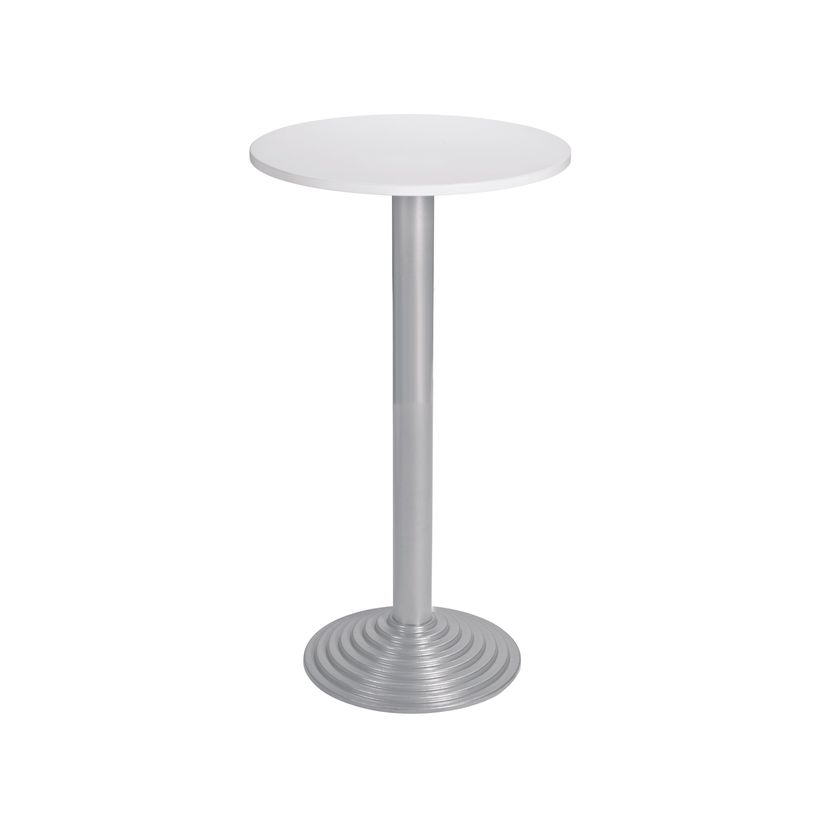 3700339881321-Mange debout - ronde - H110 x diam 60 cm - pied en fonte coloris alu - plateau blanc-P_79420833_1-0