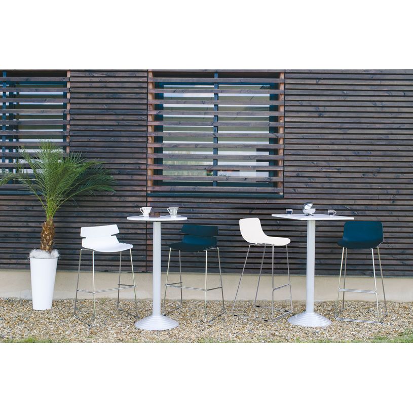 3700339881321-Mange debout - ronde - H110 x diam 60 cm - pied en fonte coloris alu - plateau blanc-P_79420833_2-1