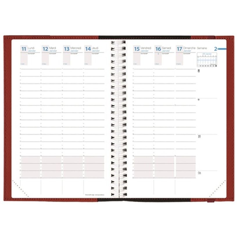 3371010386710-Agenda spiralé à élastique Time & Life XLarge - 1 semaine sur 2 pages - 21 x 27 cm - vio-P_79421274_2-1